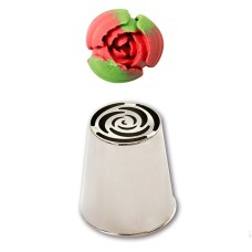 572 Sprit rusesc inoxidabil model boboc de trandafir cu 10 petale